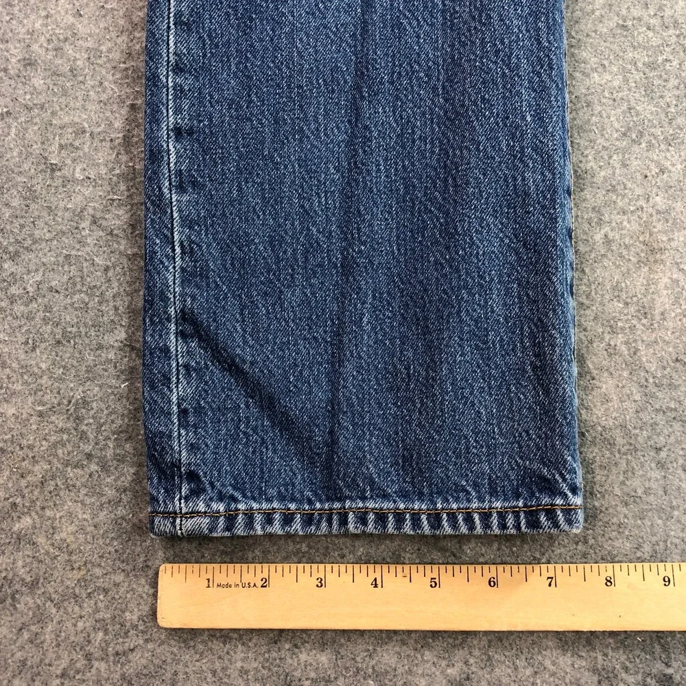 Levi's Mens 501 Original Fit Jeans 34x34 Blue Button Fly Straight Leg Denim